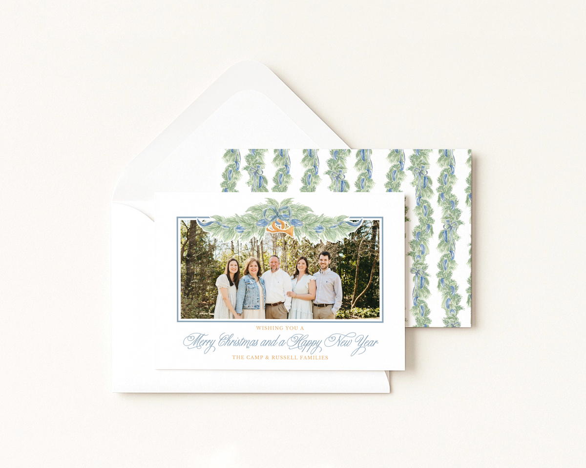 Blue & Green Garland Horizontal