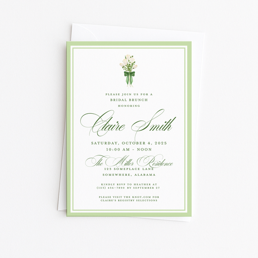 Bouquet Bridal Shower Invitation