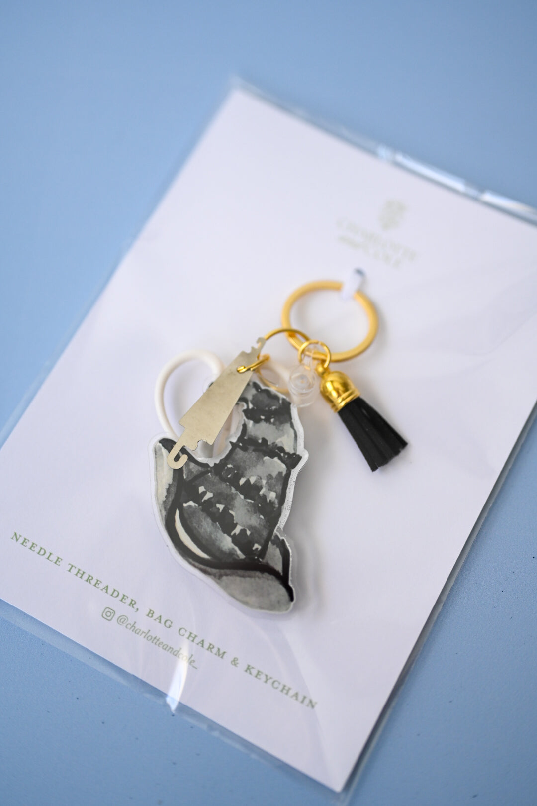 Witches Hat - Needlepoint Scissors & Needle Threader Keychain