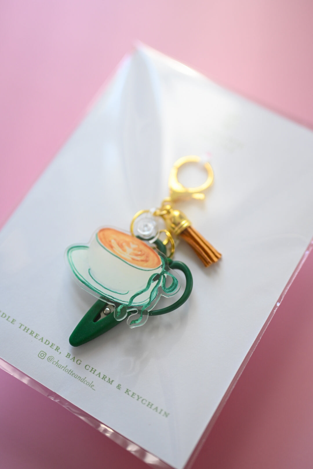 Coffee Mug - Needlepoint Scissors & Needle Threader Keychain
